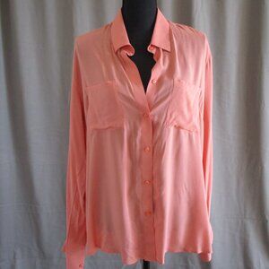Sincerely Jules Ryder Button-Down Shirt Top Blouse Terracotta Sz M Cute!